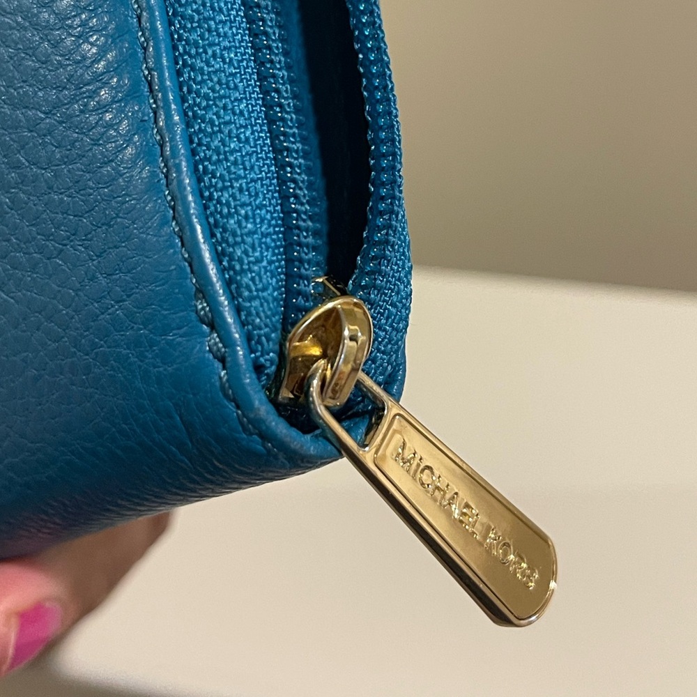 Michael Kors Blue Leather Wallet - Picture 3 of 7
